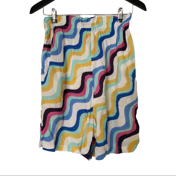 🆕 Native Youth: Wide Leg Short in Abstract Multi Wave Print - Picture 10 of 15